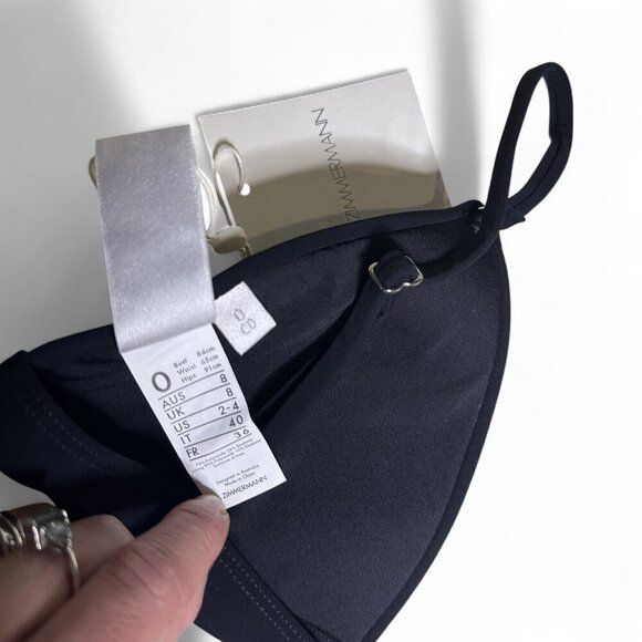 ZImmermann Women's Black Triangle Bikini Top US 2 - 4 C/D NWT - Picture 7 of 10